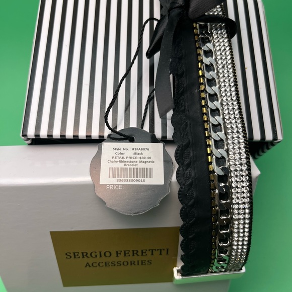 Sergio Feretti Chain Rhinestone Bracelet - Picture 2 of 7